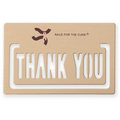 Rectangle Standard Bookmark (Thank You) - Brass